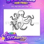 Free Detailed Tentacles Free Ocean Creature Octopus Free SVG 2 - Instant Download