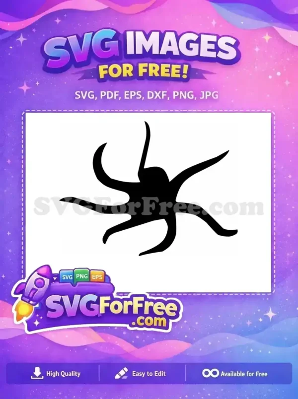 Free Cute Tentacle Free Sea Octopus Silhouette Free SVG