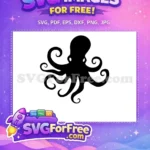 Free Curled Tentacles Free Sea Creature Octopus Free SVG 6 - Instant Download