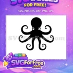 Free Curled Tentacles Free Googly Eyes Octopus Free SVG - Instant Download