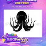 Free Black Octopus Tentacle Free Silhouette Ocean Free SVG 2 - Instant Download
