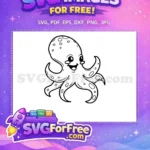 Free Dark Octopus Free Tentacle Silhouette Sea Free SVG 1 - Instant Download