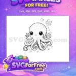 Free Tentacle Design Free Sea Creature Silhouette Free SVG - Instant Download