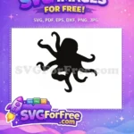 Free Ocean Tentacle Free Sea Silhouette Octopus Free SVG 2 - Instant Download