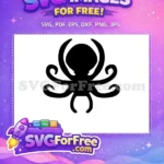Free Cute Tentacle Free Sea Monster Octopus Free SVG - Instant Download