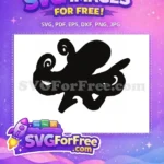 Free Cute Octopus Tentacle Free Silhouette Sea Free SVG - Instant Download