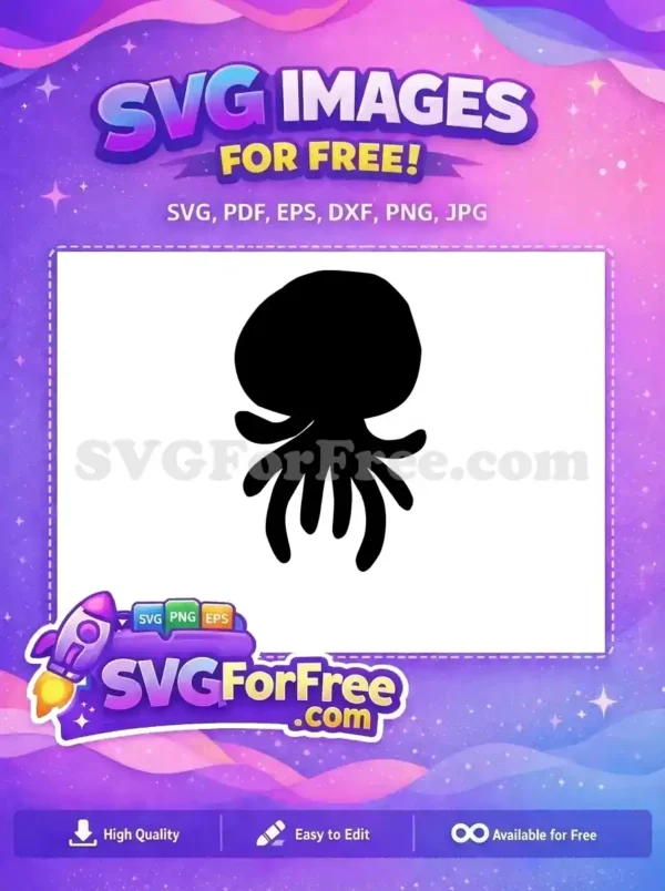 Free Black Ink Octopus Free Silhouette Tentacle Sea Free SVG