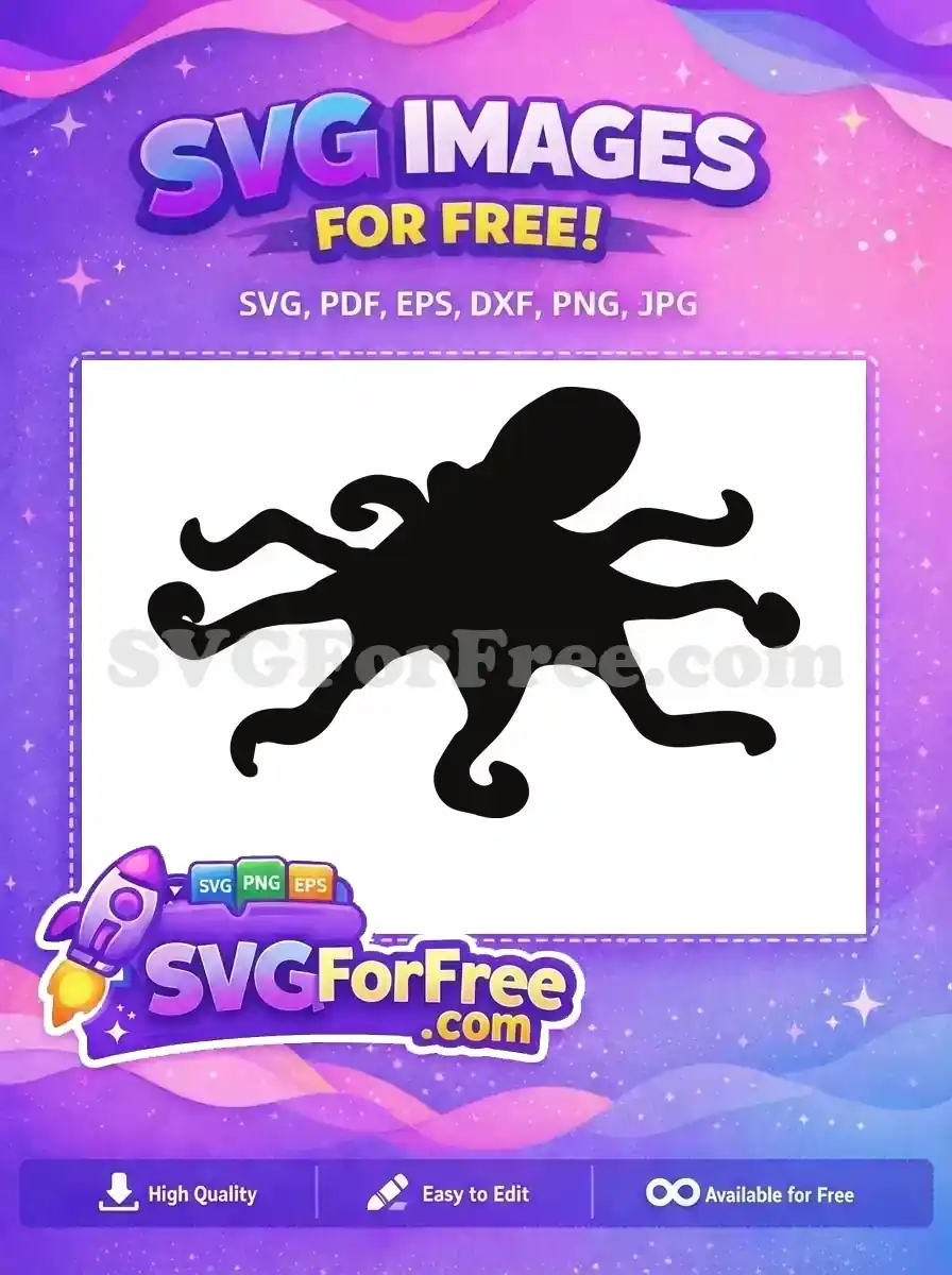Free Curled Tentacles Free Marine Life Simple Free SVG