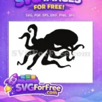 Free Curled Tentacle Free Symmetrical Sea Octopus Free SVG - Instant Download