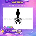 Free Black Octopus Silhouette Free Tentacles Ocean Free SVG - Instant Download