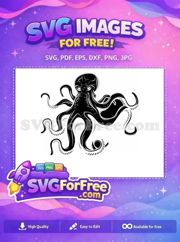 Free Tentacle Design Free Ocean Creature Octopus Free SVG 3