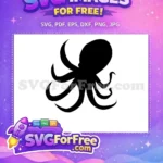 Free Curled Tentacles Free Ocean Creature Octopus Free SVG 4 - Instant Download