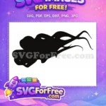 Free Curled Tentacle Free Ocean Creature Octopus Free SVG - Instant Download