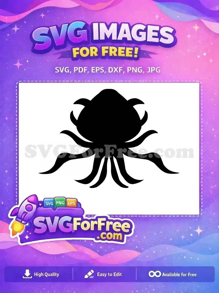 Free Black Tentacle Free Octopus Silhouette Underwater Free SVG