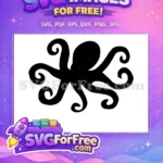Free Curled Tentacles Free Ocean Creature Octopus Free SVG 6 - Instant Download