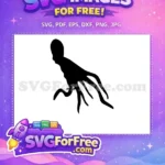 Free Black Octopus Tentacles Free Ocean Silhouette Animal Free SVG - Instant Download