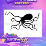Free Black Octopus Free Tentacle Silhouette Sea Free SVG 4 - Instant Download