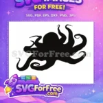 Free Curled Tentacles Free Sea Creature Octopus Free SVG 24 - Instant Download