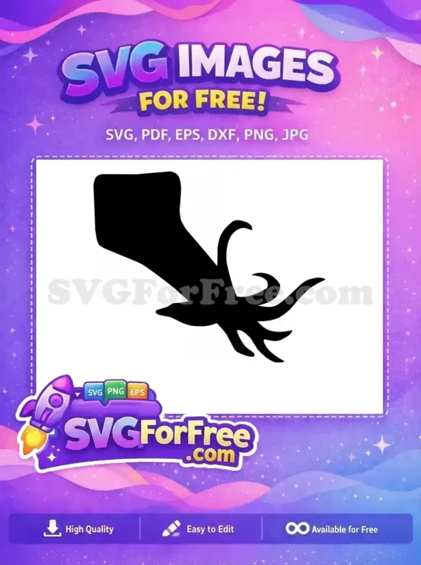 Free Black Tentacle Free Sea Animal Octopus Free SVG 2