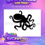Free Tentacle Curls Free Monogram Space Octopus Free SVG - Instant Download
