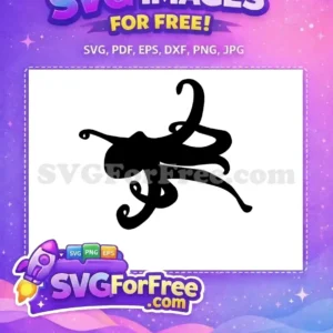Free Curled Tentacles Free Ocean Creature Octopus Free SVG 11