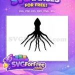 Free Black Octopus Tentacle Free Simple Underwater Free SVG - Instant Download