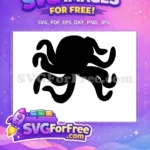 Free Tentacle Design Free Black Octopus Silhouette Free SVG 3 - Instant Download