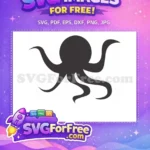 Free Ocean Octopus Free Silhouette Tentacles Sea Free SVG - Instant Download