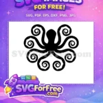 Free Swirling Tentacles Free Sea Creature Octopus Silhouette Free SVG 2 - Instant Download