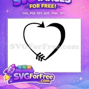 Free Arrow Open Heart Free Valentine Love Free SVG