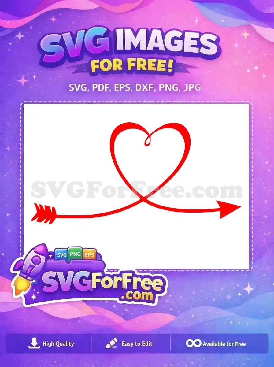 Free Red Arrow Free Open Heart Valentine Free SVG