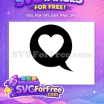 Free White Heart Open Free Love Romance Free SVG - Instant Download
