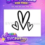 Free Open Heart Free Love Hearts Valentine Free SVG - Instant Download