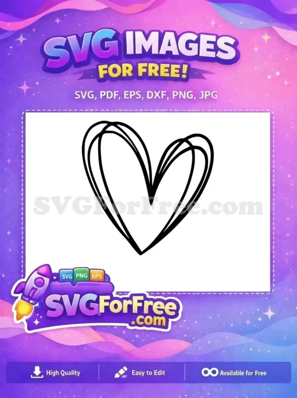 Free Open Heart Free Layered Heart Love Free SVG Free Open Heart Free Layered Heart Love Free SVG