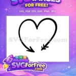 Free Black Line Free Open Heart Designs Category 1 Free SVG - Instant Download