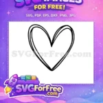 Free Black Outline Heart Free Open Heart Design Free SVG - Instant Download