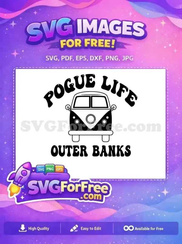 Free Retro Van Free Pogue Life Outer Banks Free SVG Free Retro Van Free Pogue Life Outer Banks Free SVG