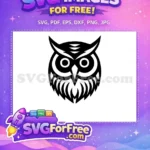 Free Sharp Feathered Free Detailed Owl Silhouette Free SVG - Instant Download
