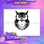 Free Detailed Eyes Free Barn Owl Silhouette Forest Free SVG - Instant Download