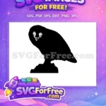 Free Simple Owl Free Silhouette Halloween Free SVG - Instant Download