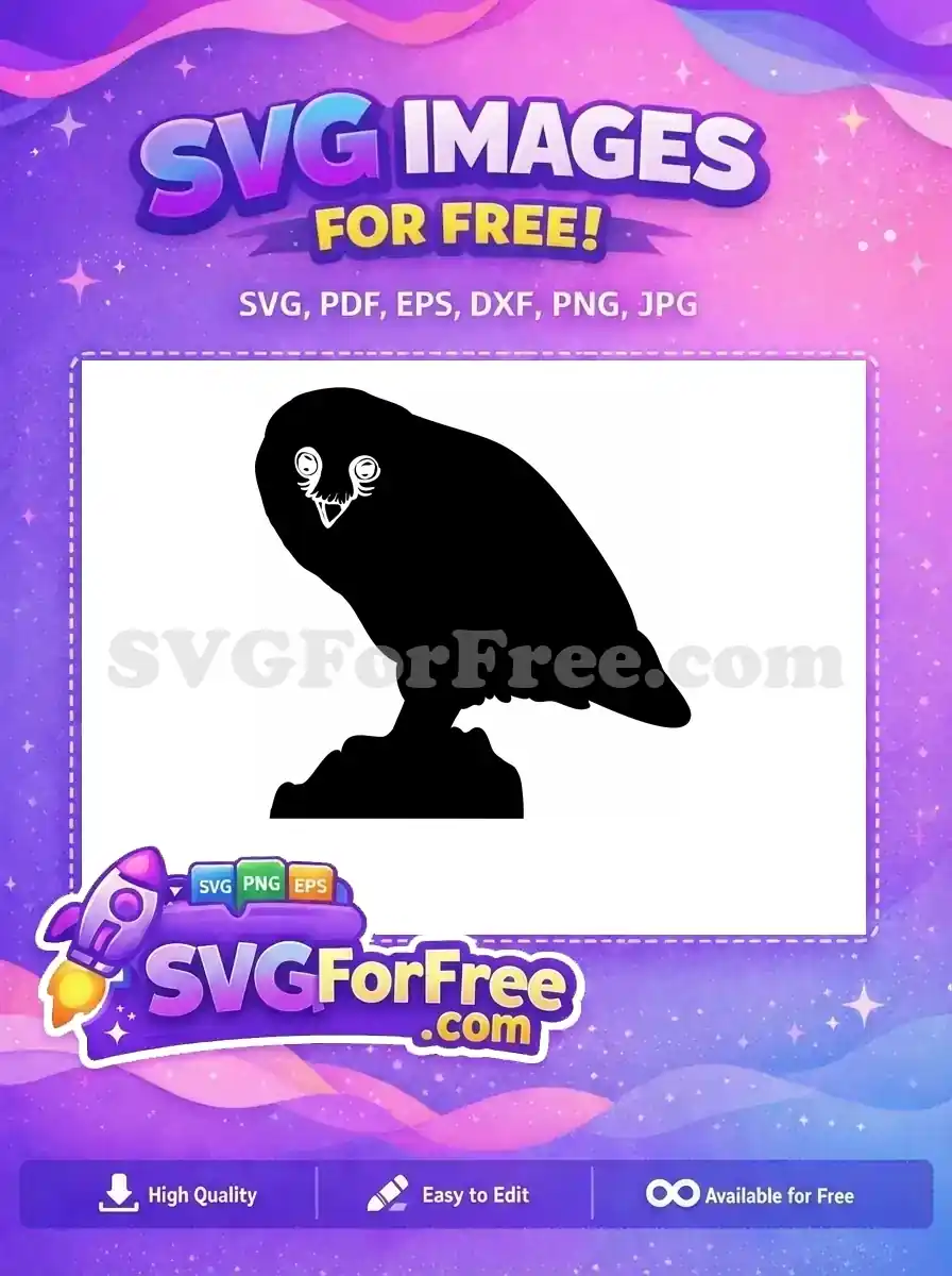 Free Simple Owl Free Silhouette Halloween Free SVG