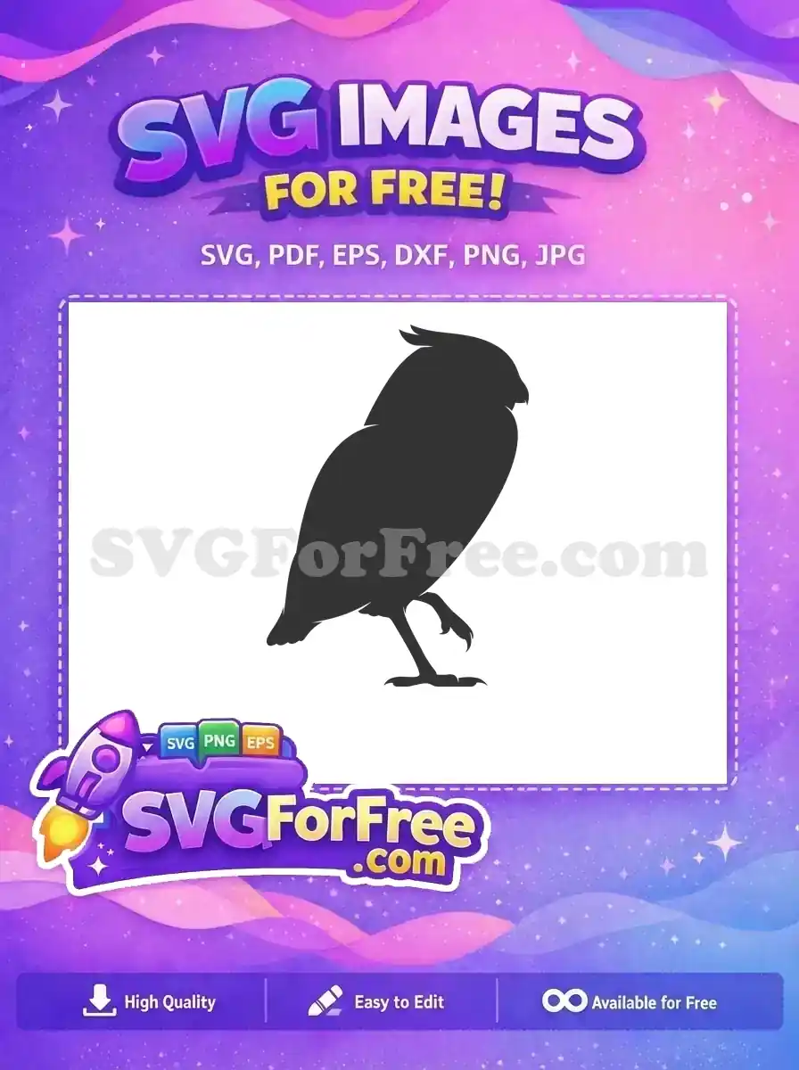 Free Detailed Wing Free Sharp Talons Owl Silhouette Free SVG 1