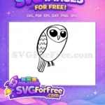 Free Detailed Wings Free Flying Design Owl Silhouette Free SVG - Instant Download