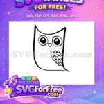 Free Simple Owl Free Night Silhouette Flying Free SVG 1 - Instant Download