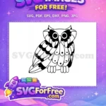 Free Detailed Feathers Free Spotted Owl Silhouette Free SVG - Instant Download