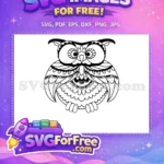 Free Detailed Wing Free Silhouette Owl Design Free SVG 2 - Instant Download