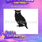 Free Detailed Silhouette Free Sharp Features Owl Free SVG - Instant Download
