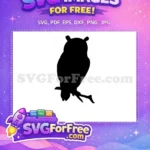 Free Detailed Eyes Free Cute Beak Owl Silhouette Free SVG - Instant Download