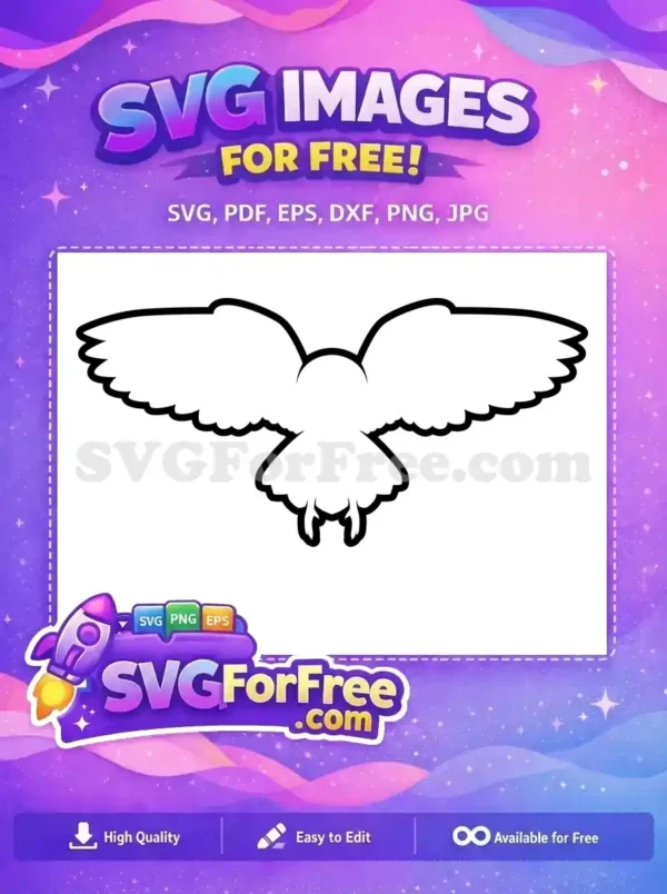 Free Flying Wings Free Bird Silhouette Owl Free SVG 1