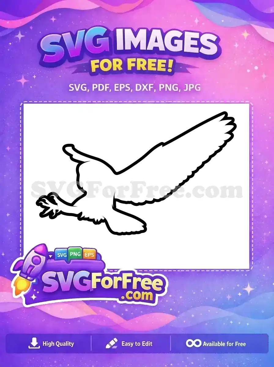 Free Flying Owl Silhouette Free Bird Soaring Wildlife Free SVG